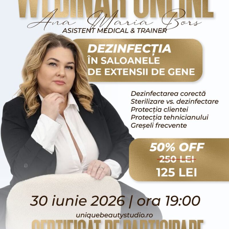 Dezinfectia in saloanele de extensii de gene – WEBINAR