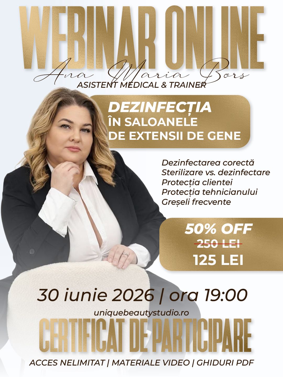 Dezinfectia in saloanele de extensii de gene – WEBINAR